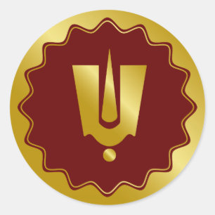 Lord Balaji Tilak Golden Runder Aufkleber