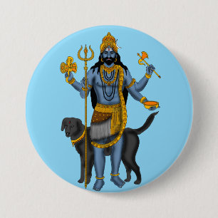 Lord Bhairava Knopf Button