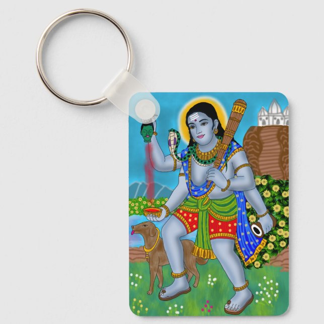 Lord Bhairava Schlüsselanhänger (Vorderseite)