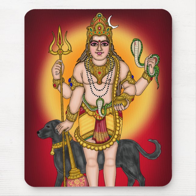 Lord Bhairava Wand  Mousepad (Vorne)