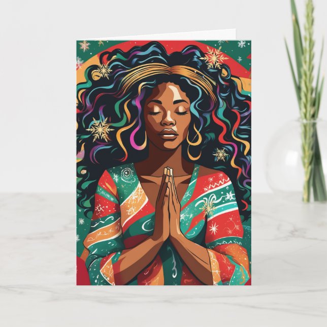 Lord Bless und Behalt Sie Weihnachten Schwarze Fra Karte (Vorderseite)