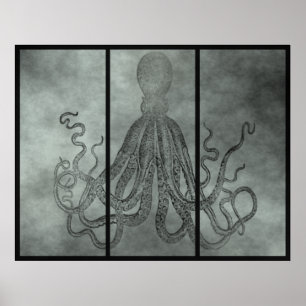 Lord Bodner triptych in Schwarzweiß Poster