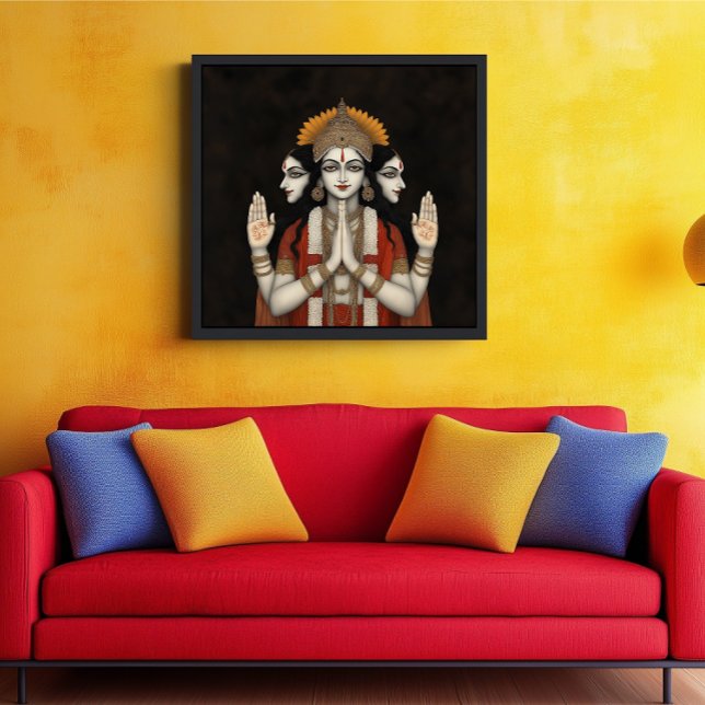 Lord Brahma a Modern Spiritual Portrait Painting Poster (Von Creator hochgeladen)