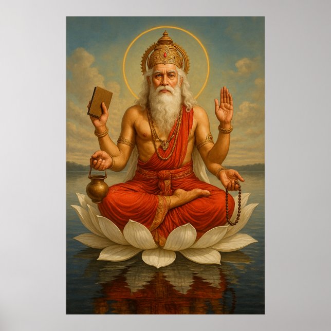 Lord Brahma | Der Schöpfer des Universums Poster (Vorne)