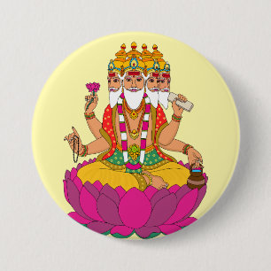 Lord Brahma Knopf Button
