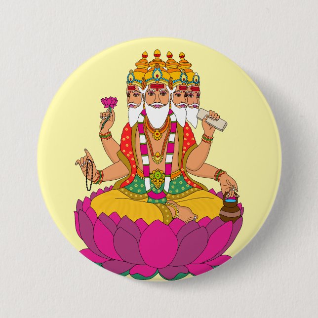 Lord Brahma Knopf Button (Vorderseite)