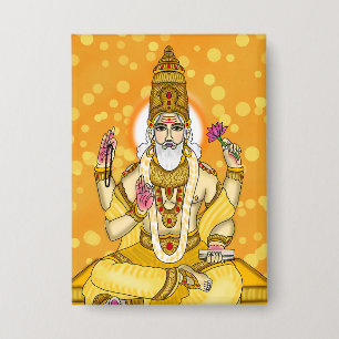 Lord Brihaspati Dev Knopf Button