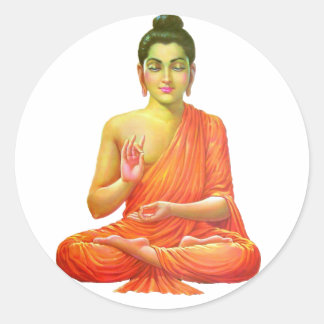 Lord Buddha Runder Aufkleber