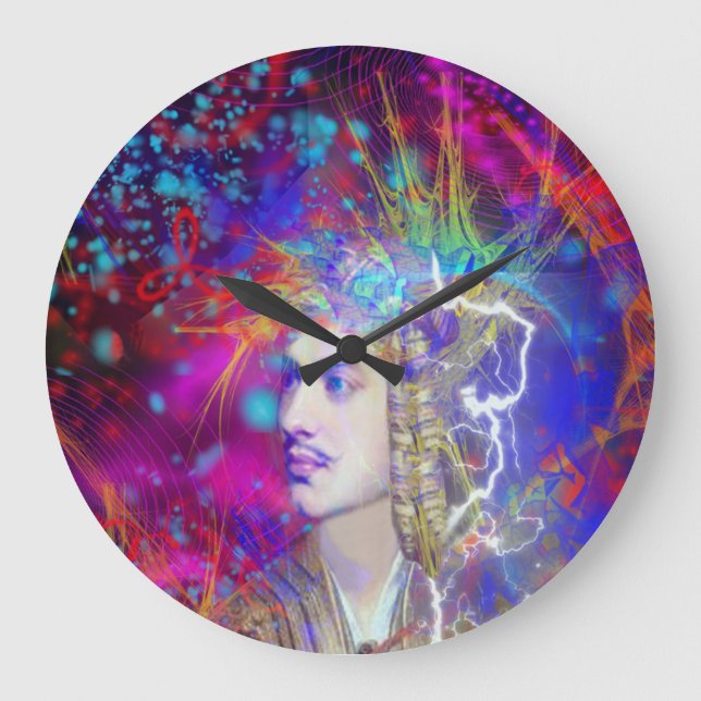 Lord Byron Große Wanduhr (Vorderseite)