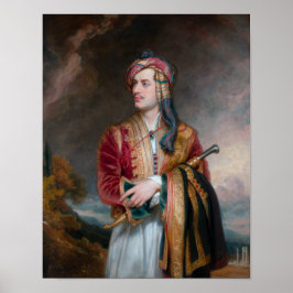Lord Byron in albanischer Kleidung - 1813 Poster