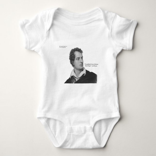 Lord Byron "Liebe W/O Wings" Zitat Geschenke & T-S Baby Strampler (Vorderseite)
