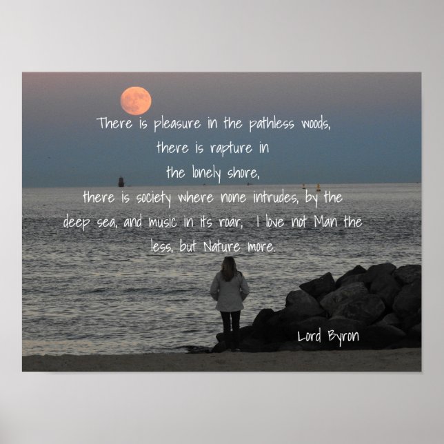 Lord Byron - Zitat - Kunstdruck Poster (Vorne)