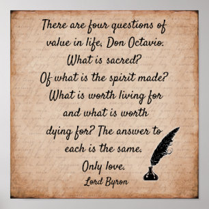 Lord Byron zitieren **12 x 12 Art Print Poster