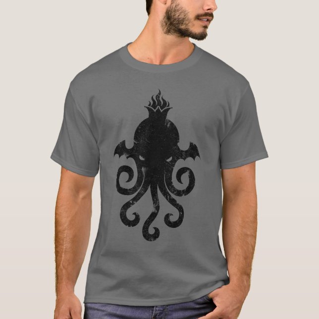 Lord Cthulhu Faded Icon T-Shirt (Vorderseite)