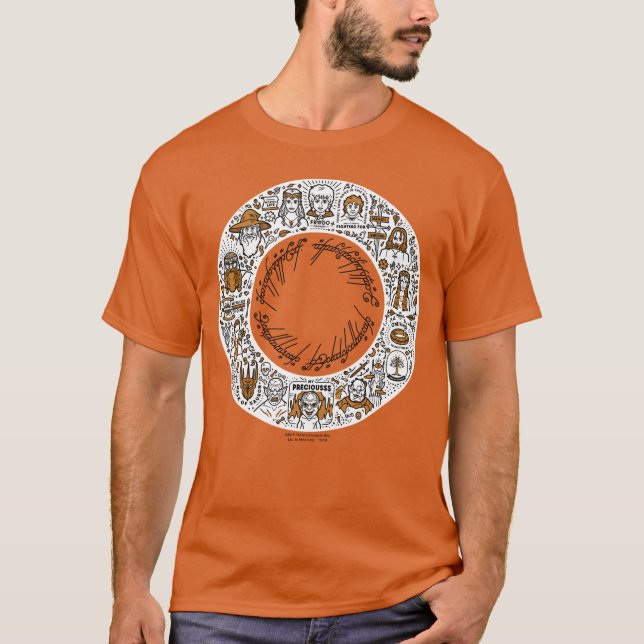 LORD DER RINGS™ Doodle Art T-Shirt (Vorderseite)