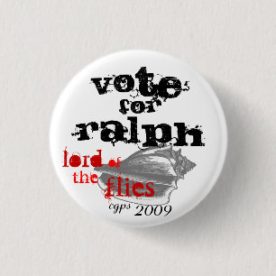 Lord des Fliegen-Ralph-Knopfes Button