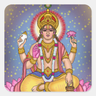 Lord-Dhanvantari-Aufkleber Quadratischer Aufkleber