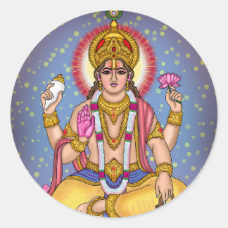 Lord-Dhanvantari-Aufkleber Runder Aufkleber