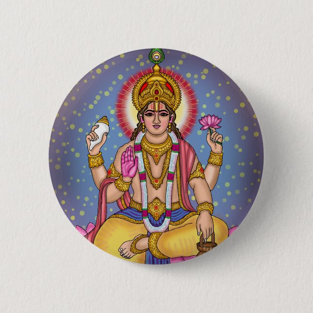 Lord-Dhanvantari-Knopf Button (Vorderseite)