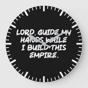 Lord, führe mir die Hände - auf Glauben basierende Große Wanduhr