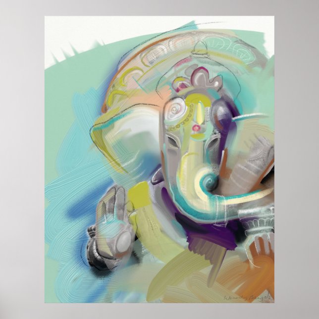 Lord Ganesh Elephant Buddha Poster (Vorne)