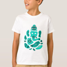Lord Ganesh Elephant Kids' T - Shirt, Weiß