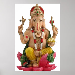 Lord Ganesh Great Hindu God für Glück-Reichtum Poster