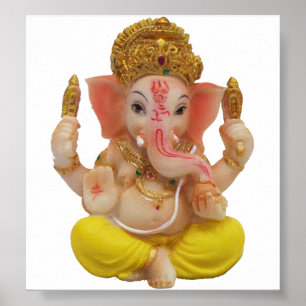 Lord Ganesh, großer hinduistischer Gott zum Glück Poster