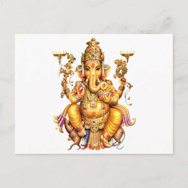 LORD GANESH HINDU GOD POSTKARTE (Vorderseite)