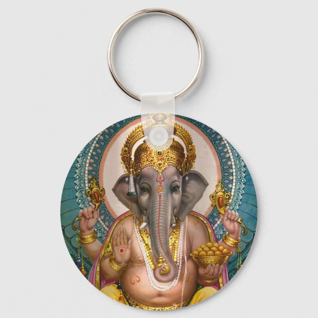 Lord Ganesh India Elephant Hinteru God Schlüsselanhänger (Vorderseite)