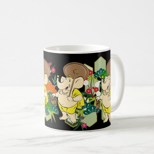 Lord Ganesh Spiritueller Elefant für Viel Glück Kaffeetasse (VorderseiteRechts)