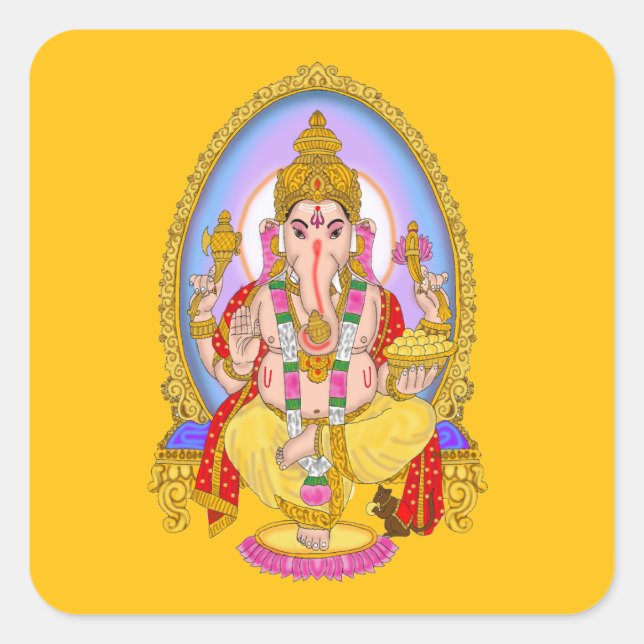 Lord Ganesha Aufkleber (Vorderseite)