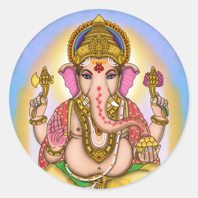 Lord Ganesha Aufkleber (Vorderseite)