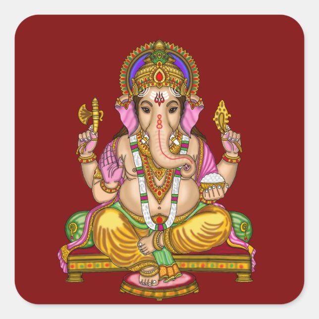 Lord Ganesha Aufkleber (Vorderseite)