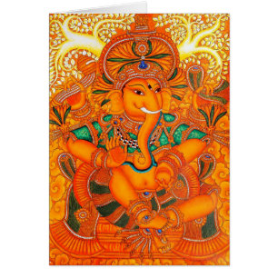 Lord Ganesha Beautiful Floral Fine Art