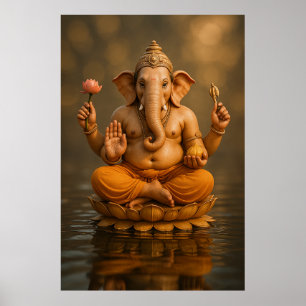 Lord Ganesha   Beseitigung von Hindernissen und Be Poster