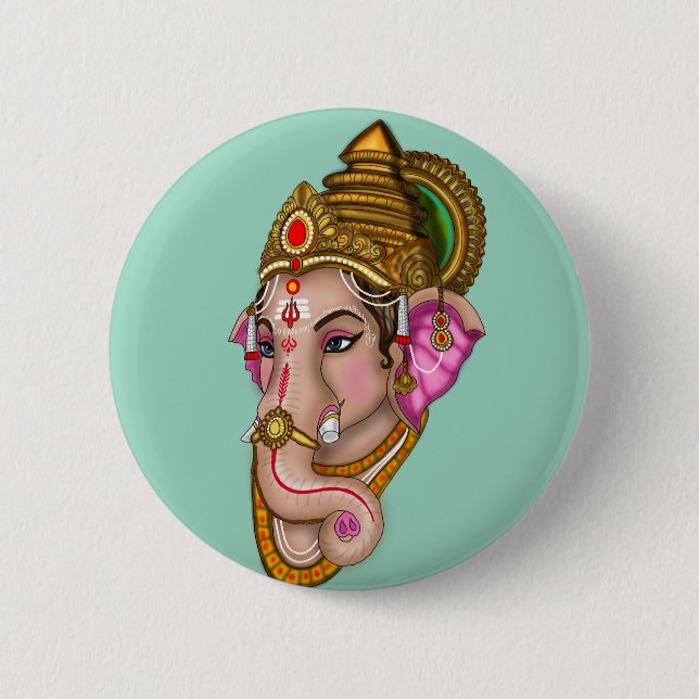 Lord Ganesha Button (Vorderseite)