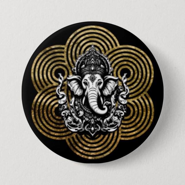 Lord Ganesha Button (Vorderseite)