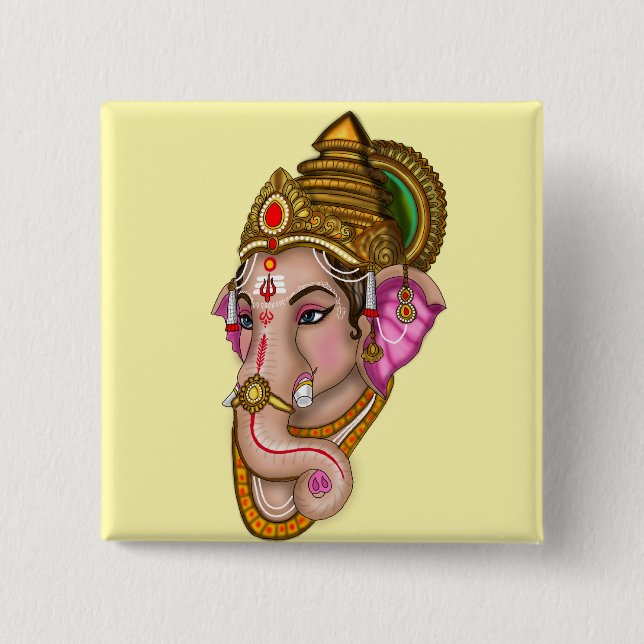 Lord Ganesha Button (Vorderseite)