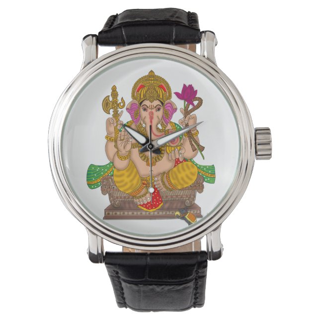 Lord Ganesha Clock Armbanduhr (Vorderseite)