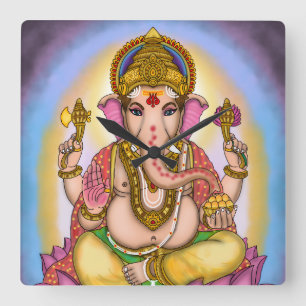 Lord Ganesha Dekorative Wanduhr