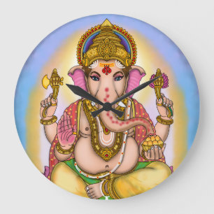 Lord Ganesha Dekorative Wanduhr