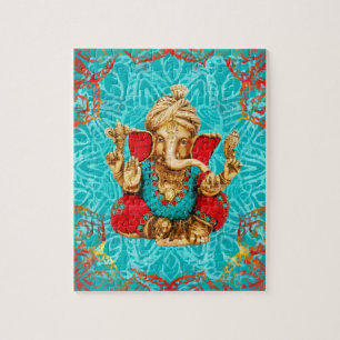 Lord Ganesha - Gemischte Medien Puzzle