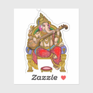 Lord Ganesha Glänzender Wasserfester Aufkleber