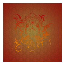 Lord Ganesha God India Hindu Red Orange gelb