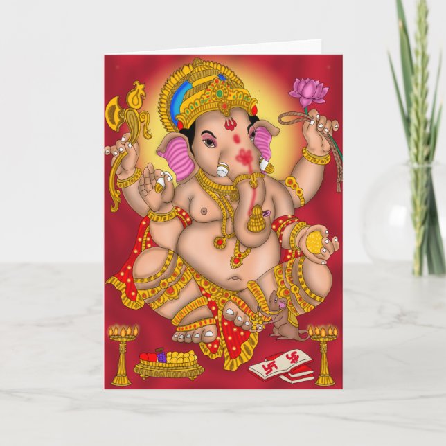 Lord Ganesha Grußkarte Karte (Vorderseite)