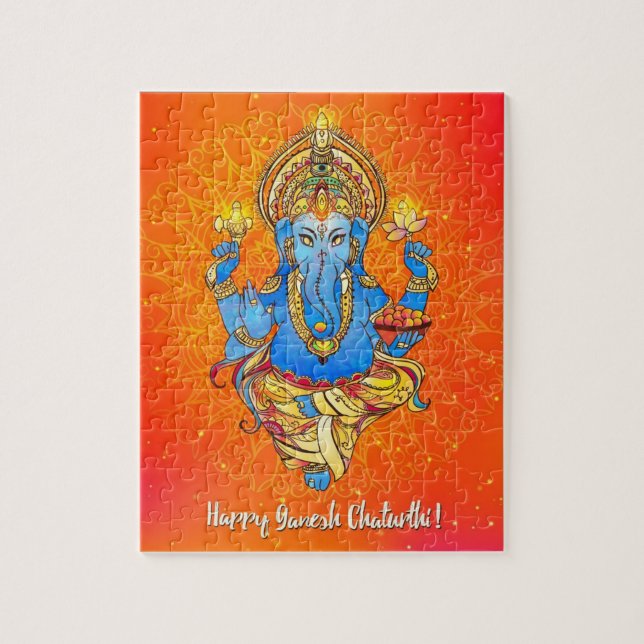 Lord Ganesha Hindu Gott Puzzle (Vertikal)