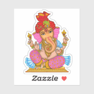 Lord Ganesha Hochglanz-Wasserfest-Aufkleber Aufkleber