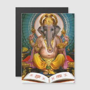 Lord Ganesha Indian Hindu Yoga Spiritual Magnetkarte