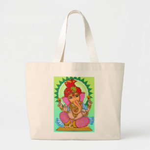Lord Ganesha Leinwand-Tasche Jumbo Stoffbeutel